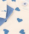 Camisón infantil de felpa cepillada con estampado de corazones azul BEACH/ AVALANCHE