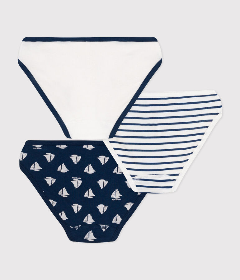 Juego de 3 braguitas de ni&ntilde;a de algod&oacute;n multicolor