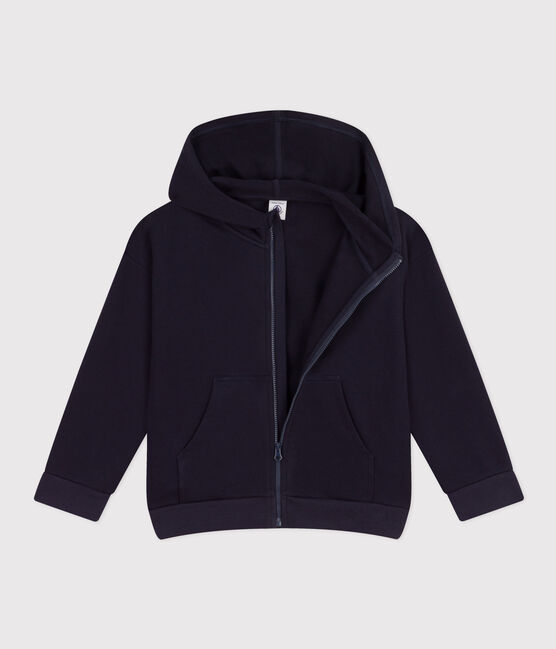 Sudadera con capucha y cremallera para niño azul SMOKING