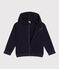 Sudadera con capucha y cremallera para niño azul SMOKING