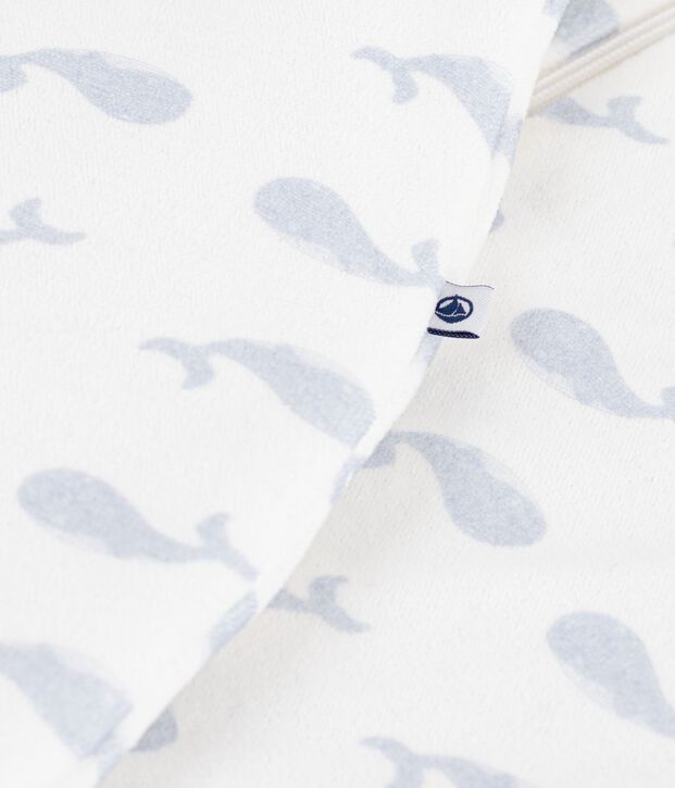 Saco de algod&oacute;n para beb&eacute; con estampado de ballena TOG 3 blanco/azul