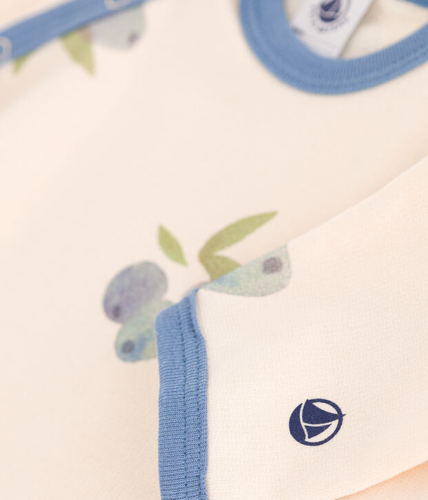 Pijama de algod&oacute;n estampado para beb&eacute; crudo/azul/multicolor