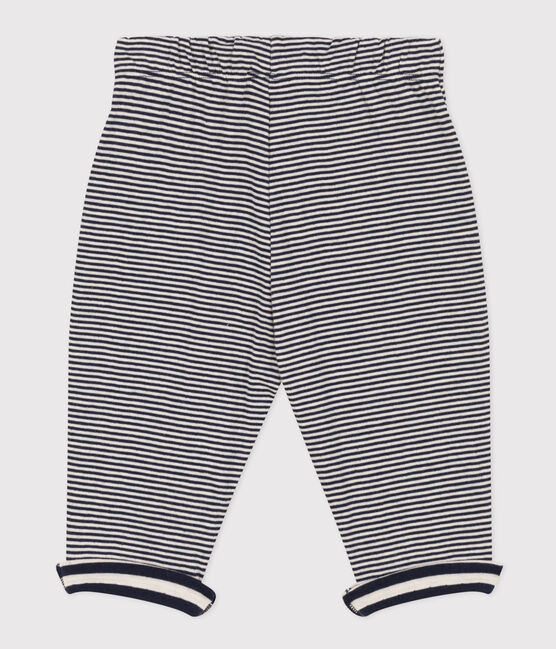 Pantalón de tejido túbico milrayas para bebé azul SMOKING/ AVALANCHE