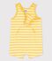 Mono corto de jersey grueso de bebé amarillo ORGE/blanco MARSHMALLOW