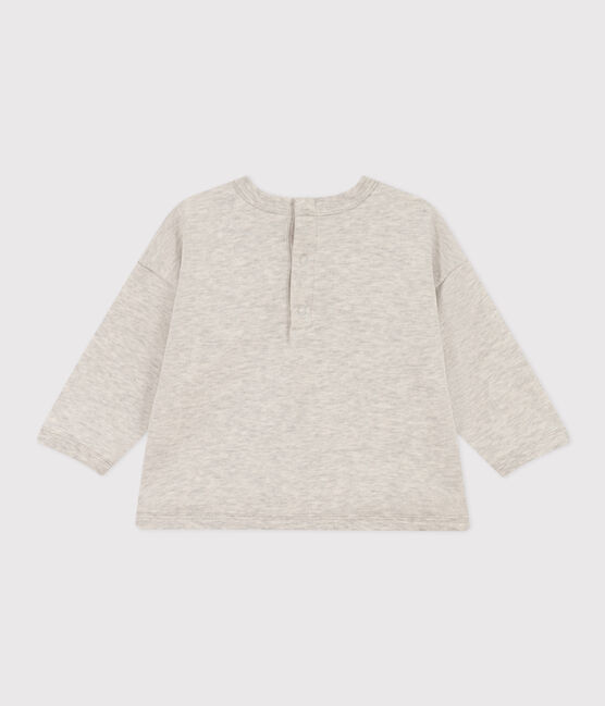 Sudadera Petit Bateau X Snoopy de felpa para bebé gris BELUGA CHINE