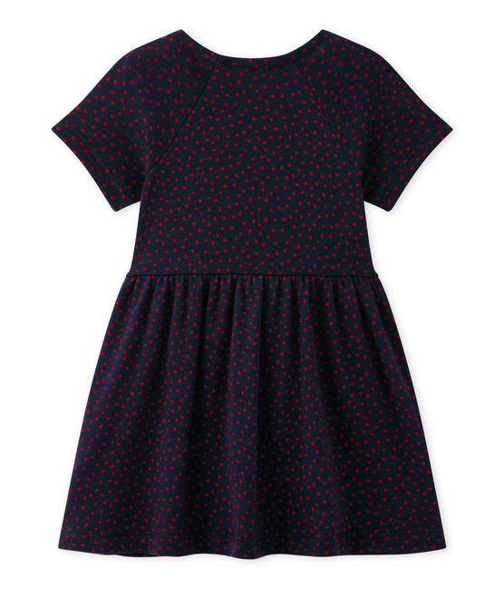 Vestido bebé niña estampado azul SMOKING/rojo TERKUIT