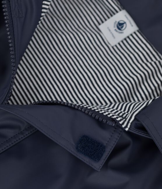 CHUBASQUERO ICÓNICO RECICLADO DE NIÑA/NIÑO azul SMOKING