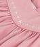 Vestido liso de algodón sin mangas con detalles bordados en el cuello para bebé rosa CHARME
