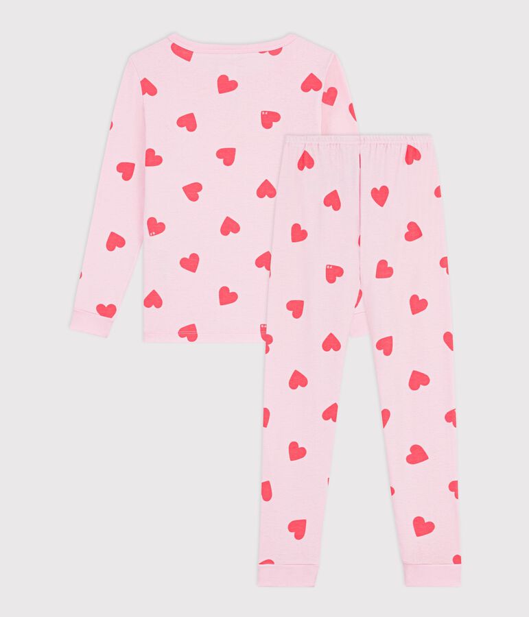 Pijama infantil muy ajustado de algod&oacute;n con estampado de corazones MARQUISE/ PEACHY