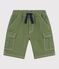 Bermudas cargo infantiles de algod&oacute;n verde OLIVINE