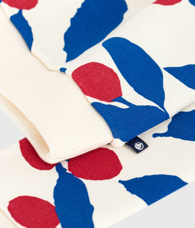 Sudadera infantil de algod&oacute;n con estampado crudo/multicolor