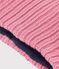 Braga de cuello lisa de punto tricotado con forro polar para beb&eacute; rosa
