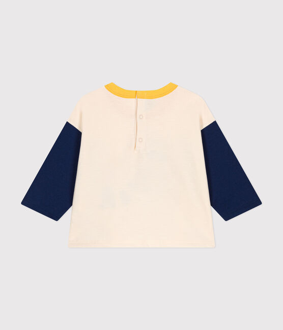 Camiseta de manga larga de punto fino para bebé blanco AVALANCHE/ MEDIEVAL