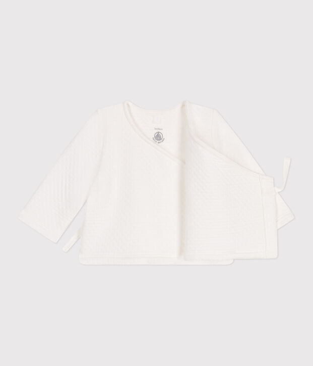 Jersey de t&uacute;bico acolchado de algod&oacute;n para beb&eacute; blanco