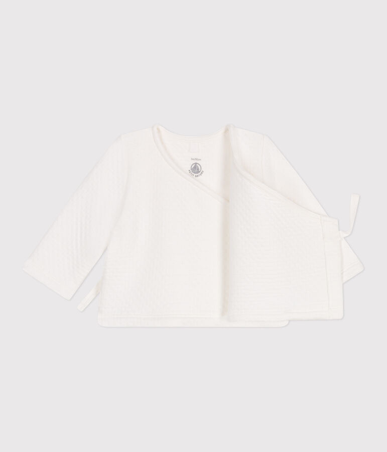 Jersey de t&uacute;bico acolchado de algod&oacute;n para beb&eacute; blanco