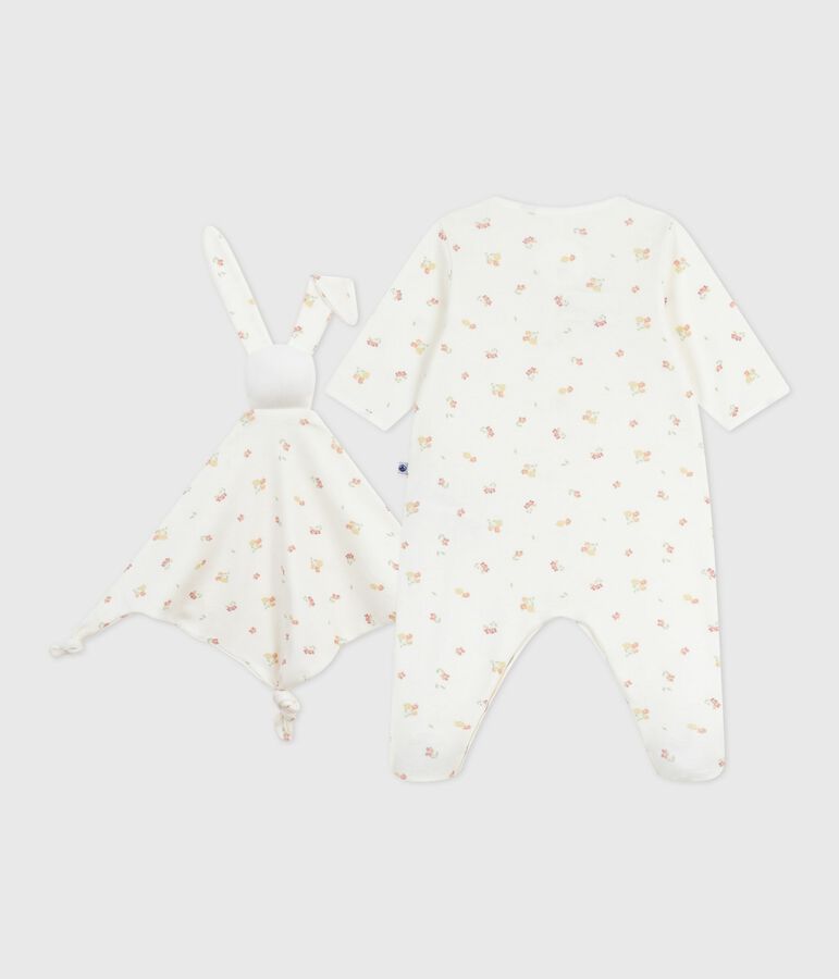 Estuche regalo de algod&oacute;n con estampado floral para reci&eacute;n nacido multicolor