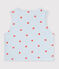 Chaleco reversible de algod&oacute;n con estampado de corazones para beb&eacute; blanco/multicolor