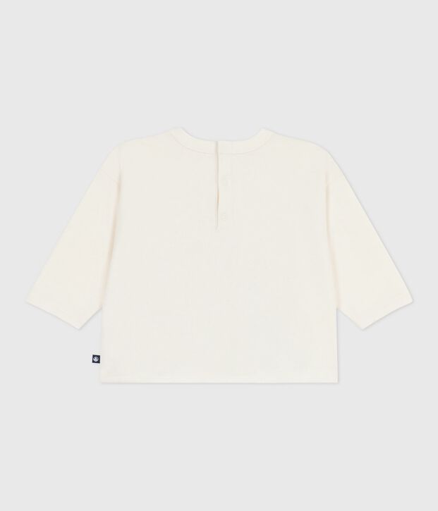 Camiseta de algod&oacute;n de manga larga para beb&eacute; azul/azul