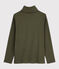 Prenda de cuello de cisne de algodón de niña/niño verde MILITARY