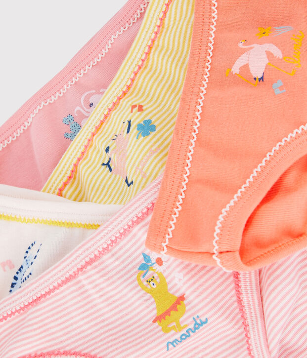 Juego de 5 braguitas con animales yoga para ni&ntilde;a multicolor