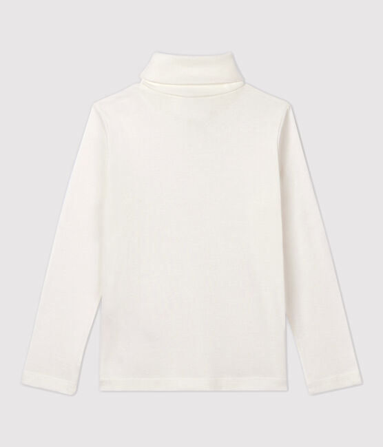 Prenda de cuello de cisne de algodón de niña/niño blanco MARSHMALLOW