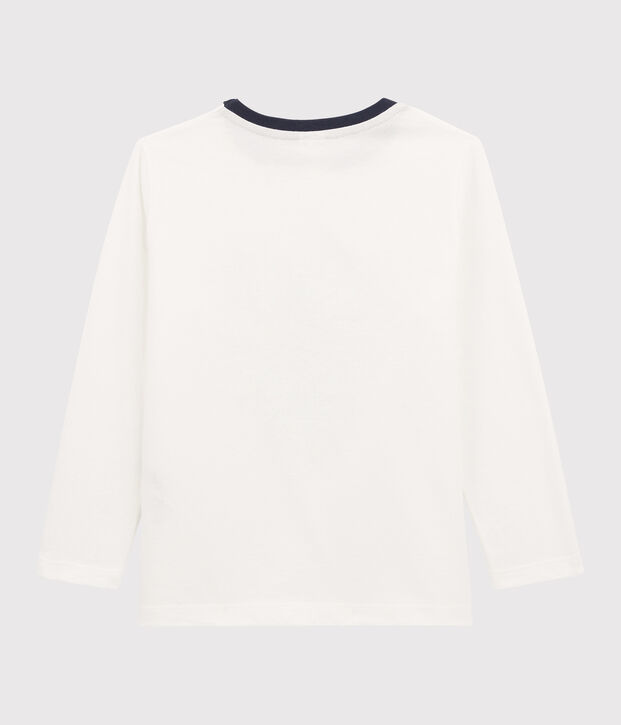 Camiseta serigrafiada para ni&ntilde;o blanco