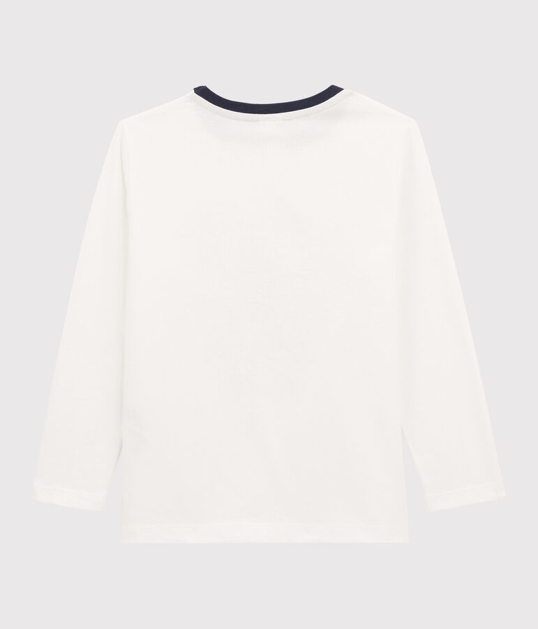 Camiseta serigrafiada para ni&ntilde;o blanco