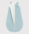 Saco de punto de tejido acanalado de rayas para bebé blanco MARSHMALLOW/ BRUME