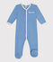 Pijama de algodón liso para bebé azul ALASKA