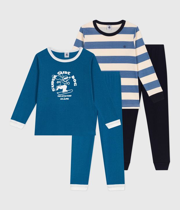 Juego de pijamas infantiles de algod&oacute;n estampado multicolor