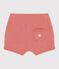 Pantalón corto de bebé de algodón orgánico rosa PAPAYE