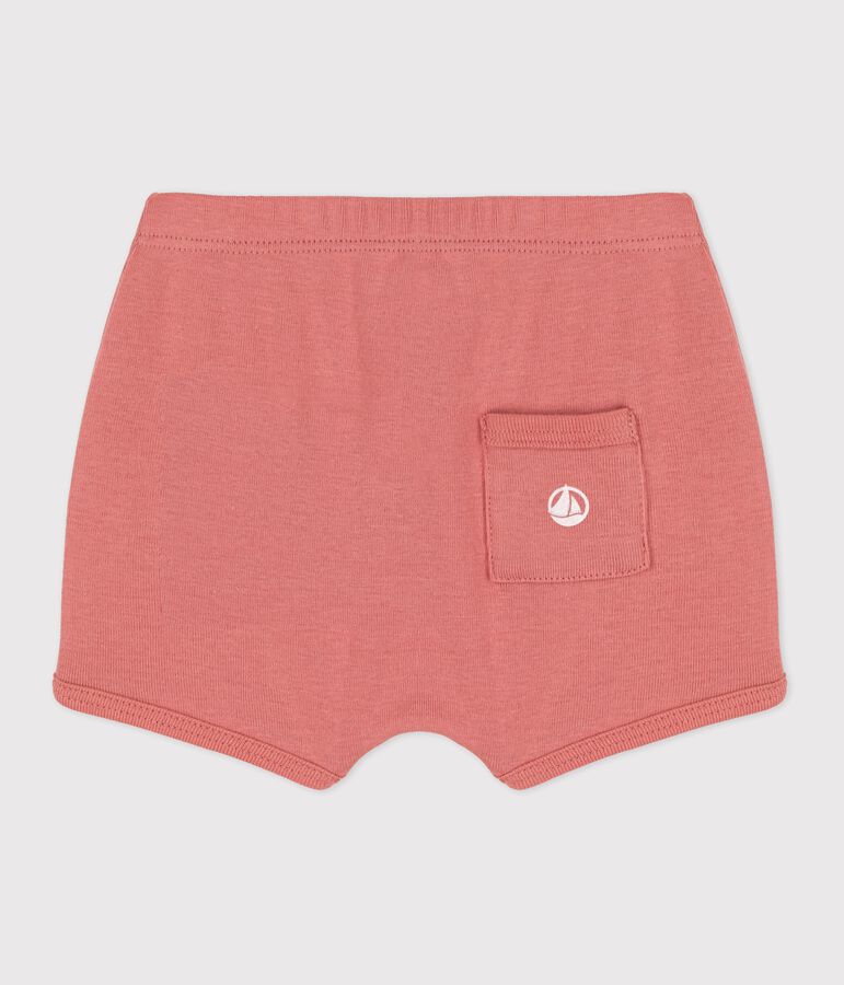 Pantal&oacute;n corto de beb&eacute; de algod&oacute;n org&aacute;nico rosa
