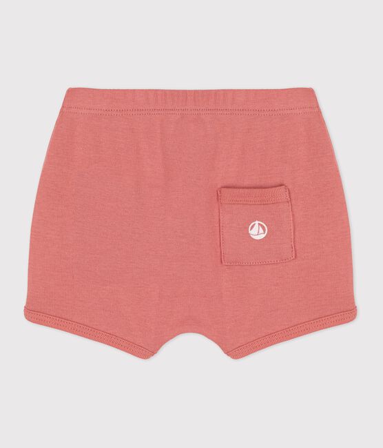 Pantalón corto de bebé de algodón orgánico rosa PAPAYE