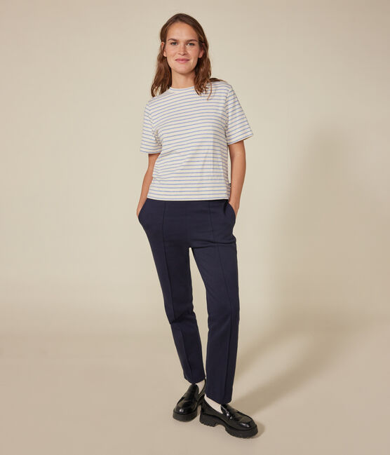 Camiseta Boxy de túbico para mujer blanco AVALANCHE/ SKY CHINE