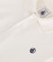 Polo de manga corta de algodón para bebé blanco MARSHMALLOW