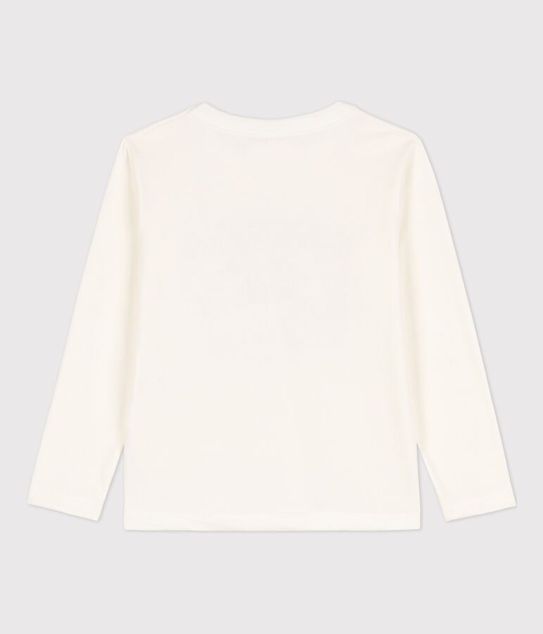 Camiseta estampada de manga larga para ni&ntilde;o blanco MARSHMALLOW