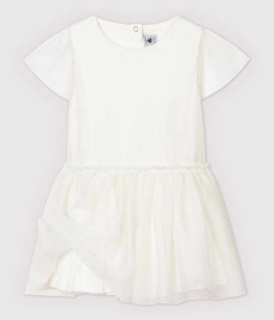 Vestido de celebración de tul de niña blanco MARSHMALLOW/gris ARGENT