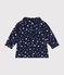 Camisa de franela para bebé azul MEDIEVAL/blanco MARSHMALLOW