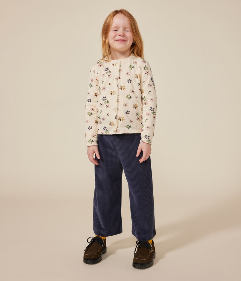 C&aacute;rdigan de t&uacute;bico para ni&ntilde;a blanco AVALANCHE/ MULTICO