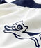 Vestido de muletón de bebé. blanco MARSHMALLOW/azul SMOKING