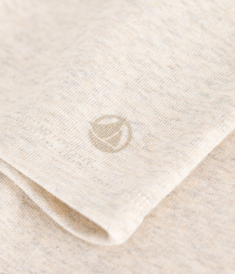 Camiseta de manga larga de punto para ni&ntilde;a beige MONTELIMAR CHINE