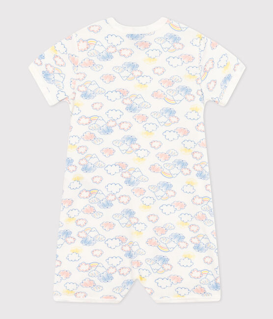 Mono de algodón con estampado de arcoíris para bebé blanco MARSHMALLOW/blanco MULTICO