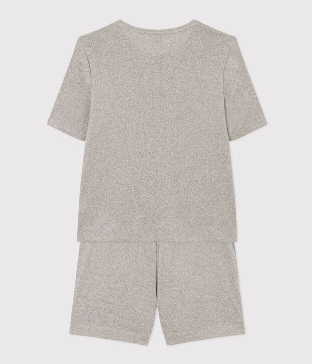 Pijama corto de algod&oacute;n para mujer gris