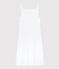 Vestido de tirantes emblemático de algodón de mujer blanco ECUME