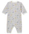 Pijama de bebé sin pies en punto suave para niña gris POUSSIERE/blanco MULTICO