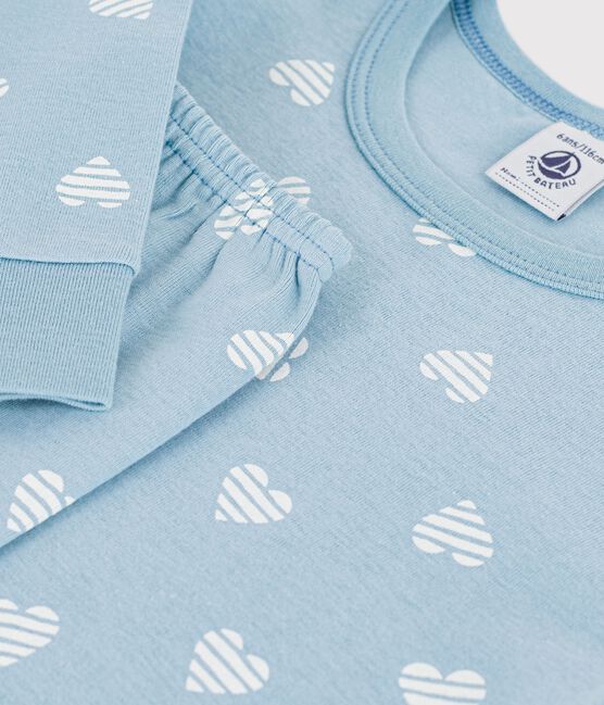 Pijama infantil de algodón con estampado de corazones MIMI/ ECUME