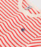 Camiseta infantil de manga corta de algodón con rayas rojo AVALANCHE/ SPICY