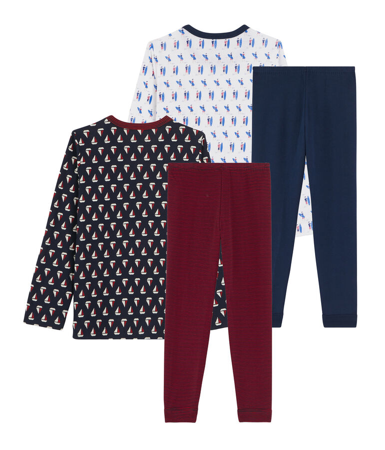 D&uacute;o de pijamas de punto de ni&ntilde;a multicolor