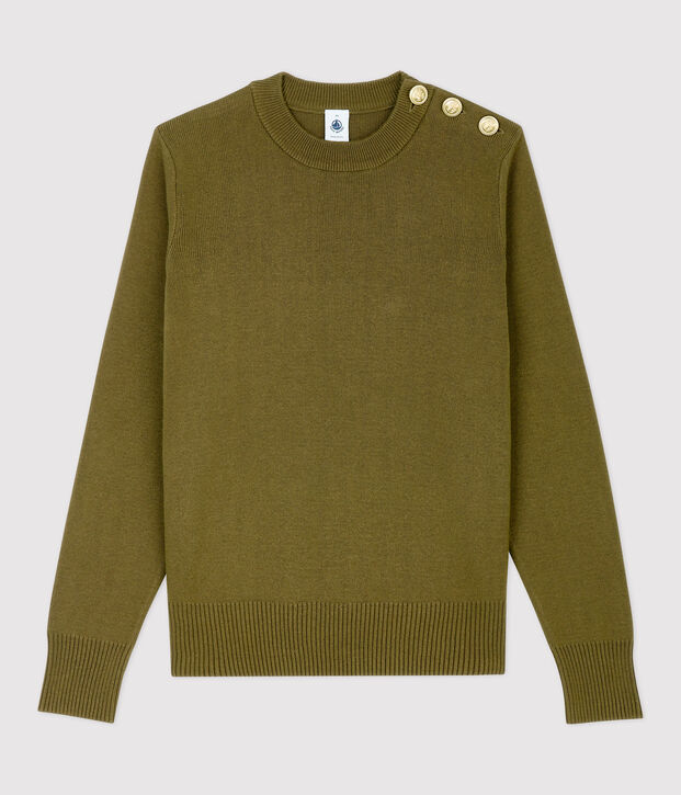 Jersey marinero de algod&oacute;n de mujer verde