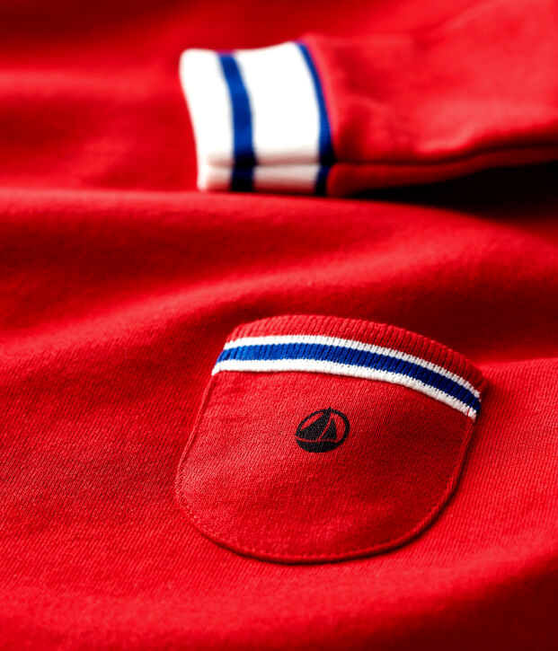 Vestido de manga larga de felpa de beb&eacute; ni&ntilde;a rojo